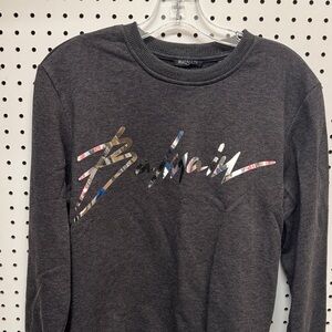 Balmain Charcoal Sweatshirt with Multicolor Logo